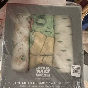Star Wars Mandalorian Pottery Barn Kids Organic Swaddle Set